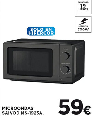 Hipercor MICROONDAS SAIVOD MS-1923A. oferta