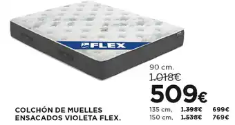 Hipercor COLCHÓN DE MUELLES ENSACADOS VIOLETA FLEX. oferta