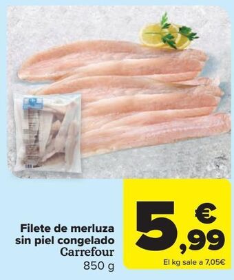 Carrefour Market Filete de merluza sin piel congelado carrefour oferta