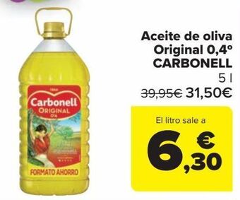 Carrefour Market Aceite de oliva original 0,4º carbonell oferta