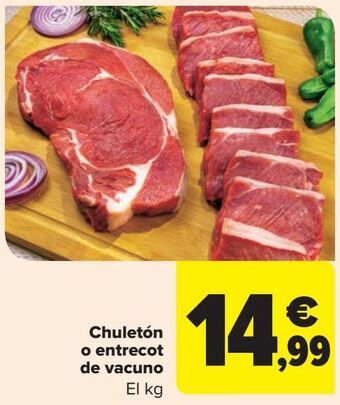 Carrefour Market Chuletón o entrecot de vacuno oferta