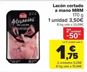 Carrefour Market Lacón cortado a mano mrm oferta