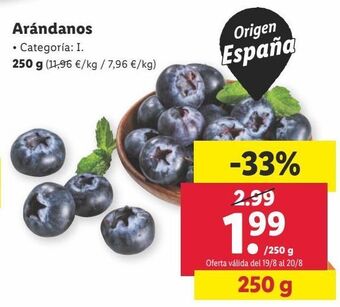 Lidl Arándanos oferta
