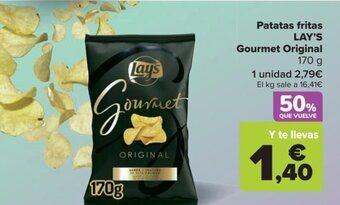 Carrefour Patatas fritas LAY'S Gourmet Original 170 g oferta