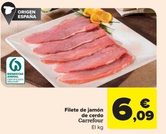 Carrefour Filete de jamón de cerdo Carrefour El kg oferta