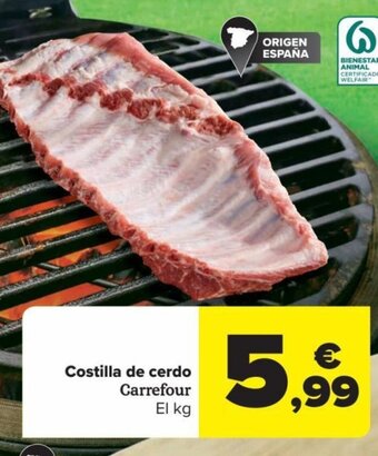 Carrefour Costilla de cerdo Carrefour oferta