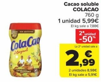 Carrefour Cacao soluble COLACAO oferta