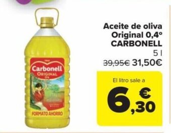 Carrefour Aceite de oliva Original 0,4° CARBONELL oferta