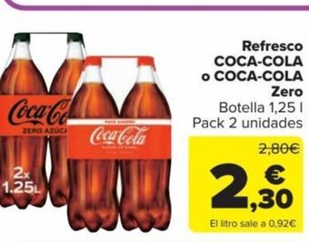Carrefour Refresco COCA-COLA o COCA-COLA Zero oferta