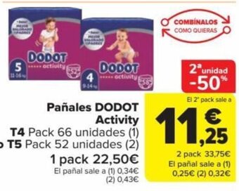 Carrefour Pañales DODOT Activity oferta
