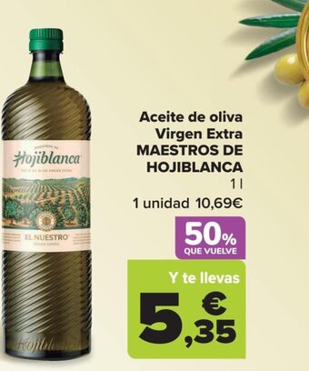 Carrefour Aceite de oliva Virgen Extra MAESTROS DE HOJIBLANCA oferta