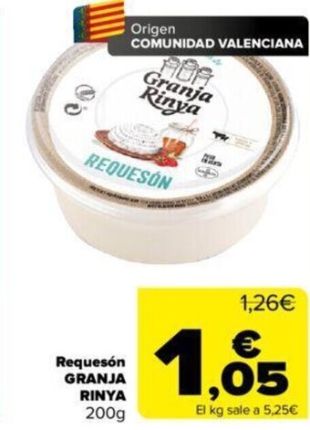 Carrefour Requesón GRANJA RINYA 200g oferta
