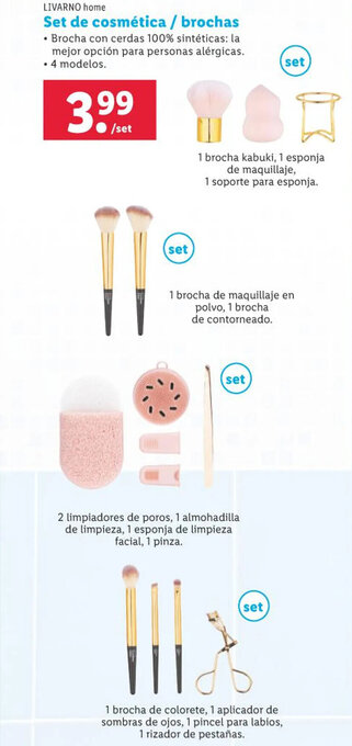 Lidl LIVARNO home Set de cosmética / brochas oferta