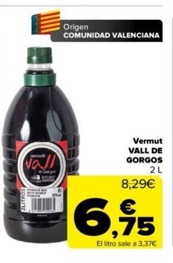 Carrefour Vermut VALL DE GORGOS 2L oferta