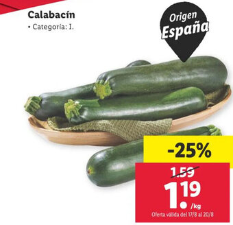 Lidl Calabacín • Categoría: I. oferta
