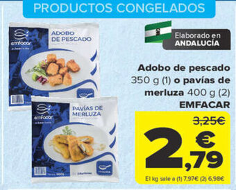 Carrefour Adobo de pescado o pavías de merluza 400 g EMFACAR oferta