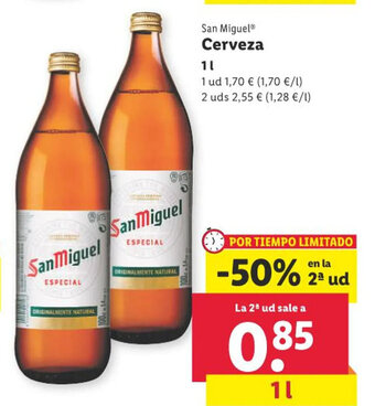 Lidl San Miguel Cerveza oferta