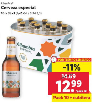 Lidl Alhambra Cerveza especial oferta