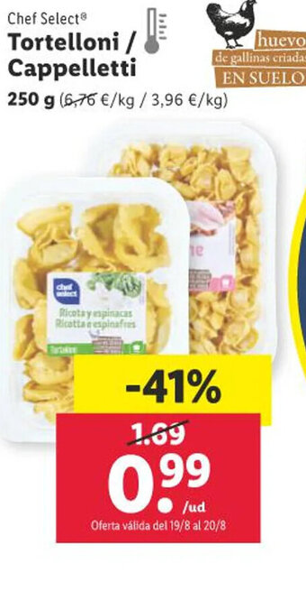 Lidl Chef Select Tortelloni / Cappelletti oferta