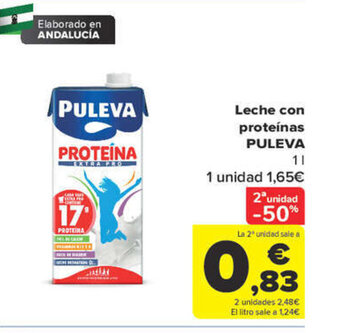 Carrefour Leche con proteínas PULEVA oferta