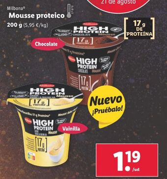 Lidl Milbona® Mousse proteico oferta