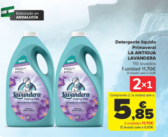 Carrefour Detergente líquido Primaveral LA ANTIGUA LAVANDERA 110 lavados oferta