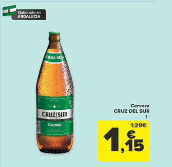 Carrefour Cerveza CRUZ DEL SUR 1 L oferta