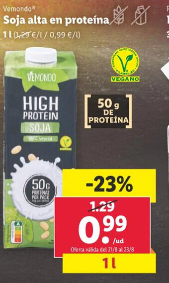 Lidl Soja alta en proteína Pan alto en proteína oferta