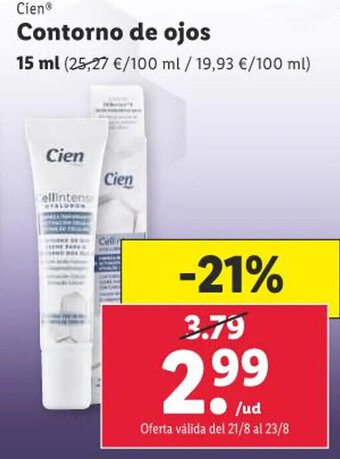 Lidl Cien® Contorno de ojos oferta