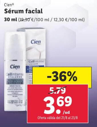 Lidl Cien® Sérum facial oferta