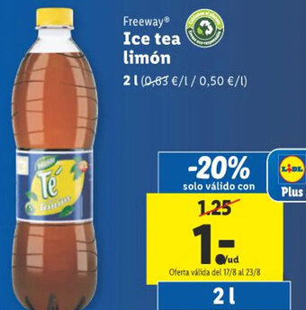 Lidl Freeway® Ice tea limón oferta