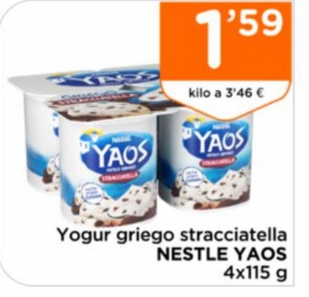 Supermercados Deza Yogur griego stracciatella NESTLE YAOS oferta
