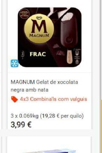 BonpreuEsclat MAGNUM Gelat de xocolata negra amb nata oferta