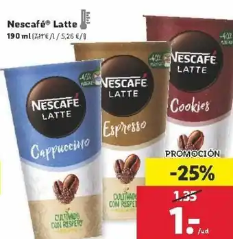 Lidl Nescafé Latte 190ml oferta