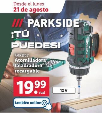 Lidl Taladro atornillador parkside oferta