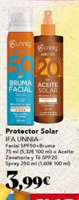 Gadis Protector solar ifa unnia oferta