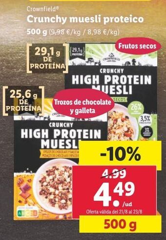 Lidl Muesli crownfield oferta