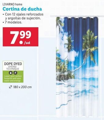 Lidl Cortina de baño livarno oferta