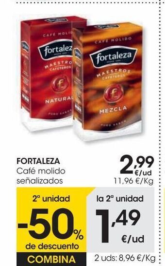 Eroski Fortaleza café molido natural 250 g oferta
