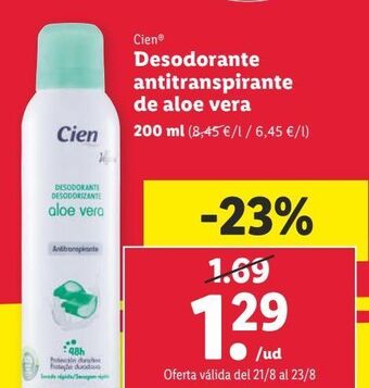 Lidl Desodorante cien oferta