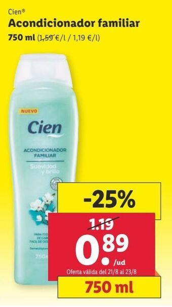 Lidl Acondicionador pelo cien oferta