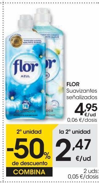 Eroski Flor suavizante concentrado azul 78dosis oferta