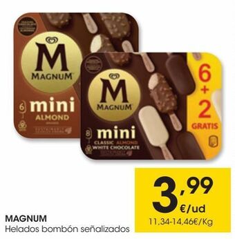 Eroski Magnum bombón mini surtido 6+2 352 g oferta