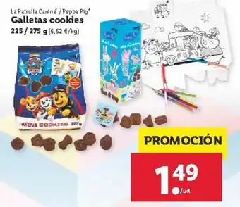 Lidl Galletas cookies 225/275g oferta