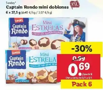 Lidl Captain Rondo mini doblones 6 x 37,5g oferta