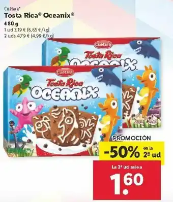 Lidl Tosta Rica Oceanix 480g oferta