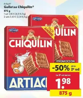 Lidl Galletas Chiqiuilin 875g oferta