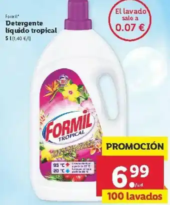 Lidl Detergente liquido tropical 5l oferta
