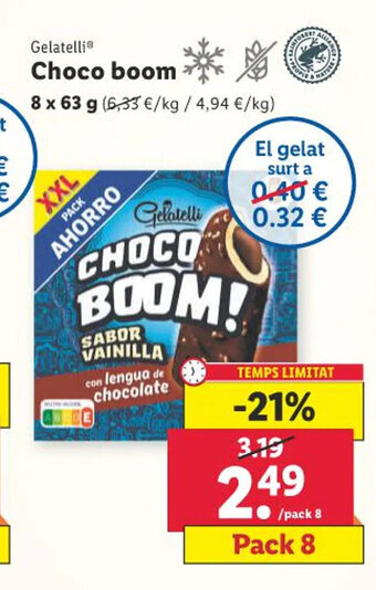 Lidl Gelatelli Choco boom oferta