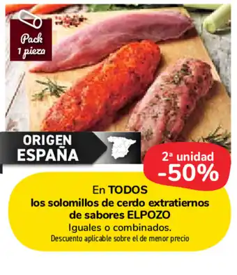 Carrefour Market Todos los solomillos de cerdo extratiernos de sabores Elpozo oferta